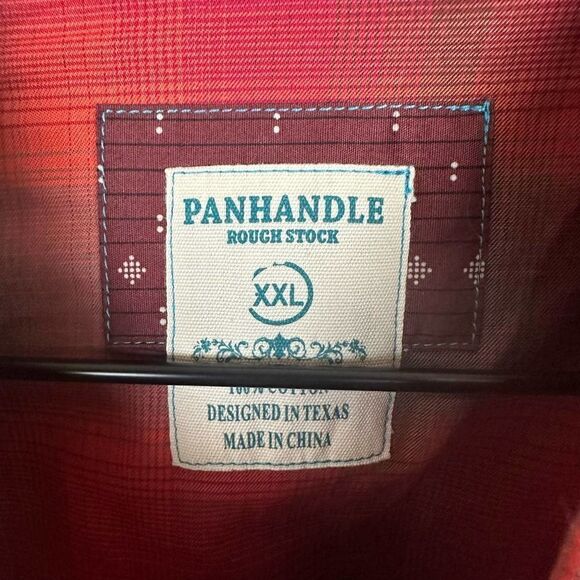 Pandhandle Red Plaid Pearl Snap Western Shirt Women’s XXL EUC Read - Picture 3 of 9